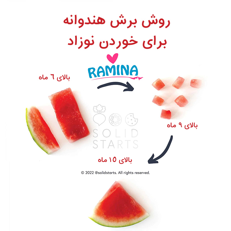 روش خوردن هندوانه برای نوزاد