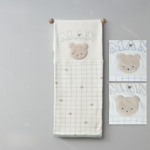 پتو نخی نوزادی پسرانه طرح خرس کد 3505 گایه Gaye