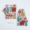ست تیشرت شلوارک بچه گانه طرح جنگل شاد کوالا Koala