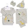 ست حوله نوزاد 5 تکه طرح فیل و زرافه سبز مادرکر Mothercare