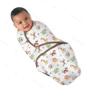 قنداق چسبی نوزادی 0 تا 3 ماه طرح حیوانات Swaddle Me
