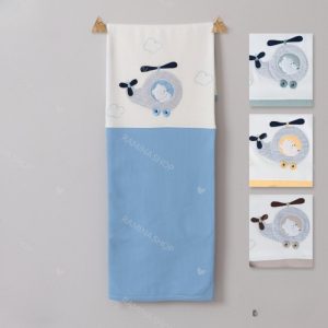 پتو نخی نوزاد طرح هلیکوپتر کد 2612 گایه Gaye