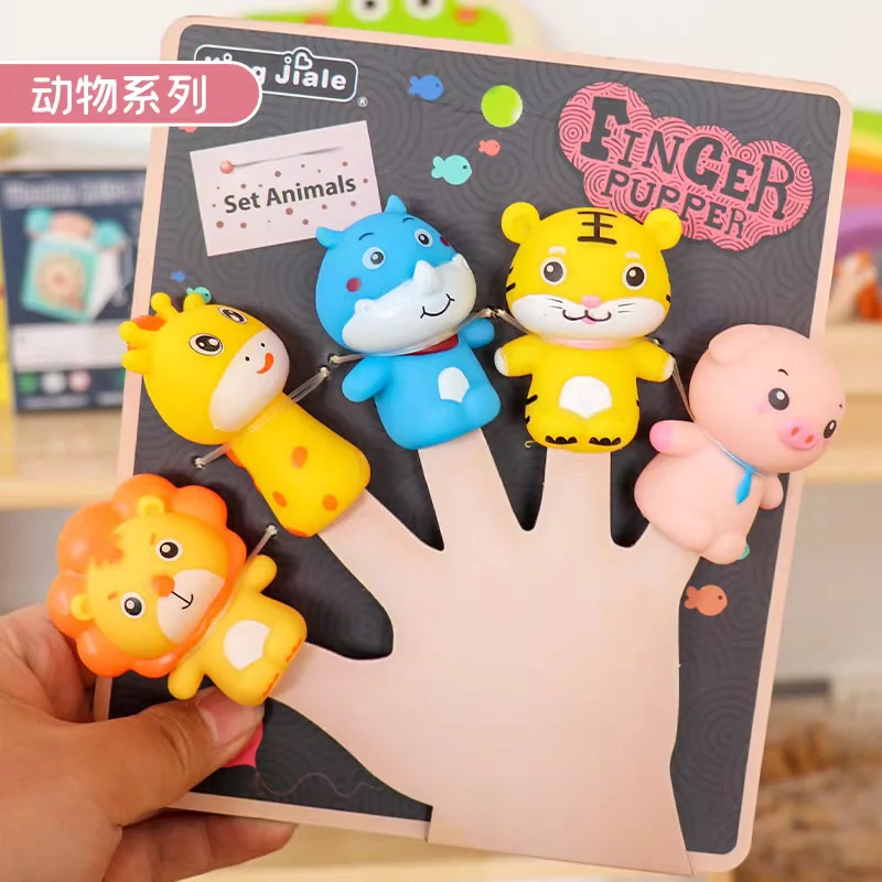 پوپت انگشتی کودک طرح حیوانات بسته 5 عددی