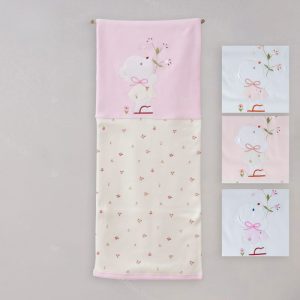 پتو نخی نوزاد دخترانه طرح خرس و گل کد 2628 گایه Gaye