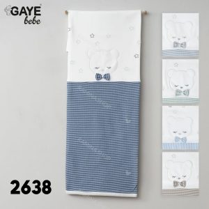 پتو نخی نوزاد طرح خرس پاپیونی کد 2638 گایه Gaye