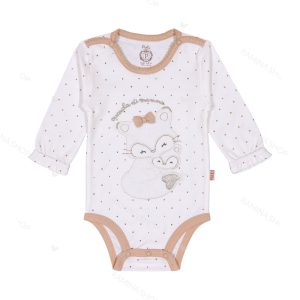 زیر دکمه ای آستین بلند نوزادی دخترانه طرح لیتل فاکس پاریز Pariz