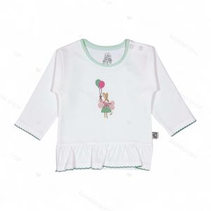 بلوز آستین بلند نوزاد دخترانه طرح موش و خرگوش لیدولند Lido land