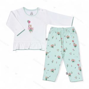 ست بلوز آستین بلند و شلوار دخترانه طرح موش و خرگوش لیدولند Lido land