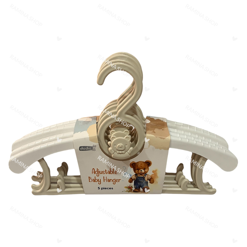 چوب لباسی قابل تنظیم کودک بسته 5 عددی دودی Dodie