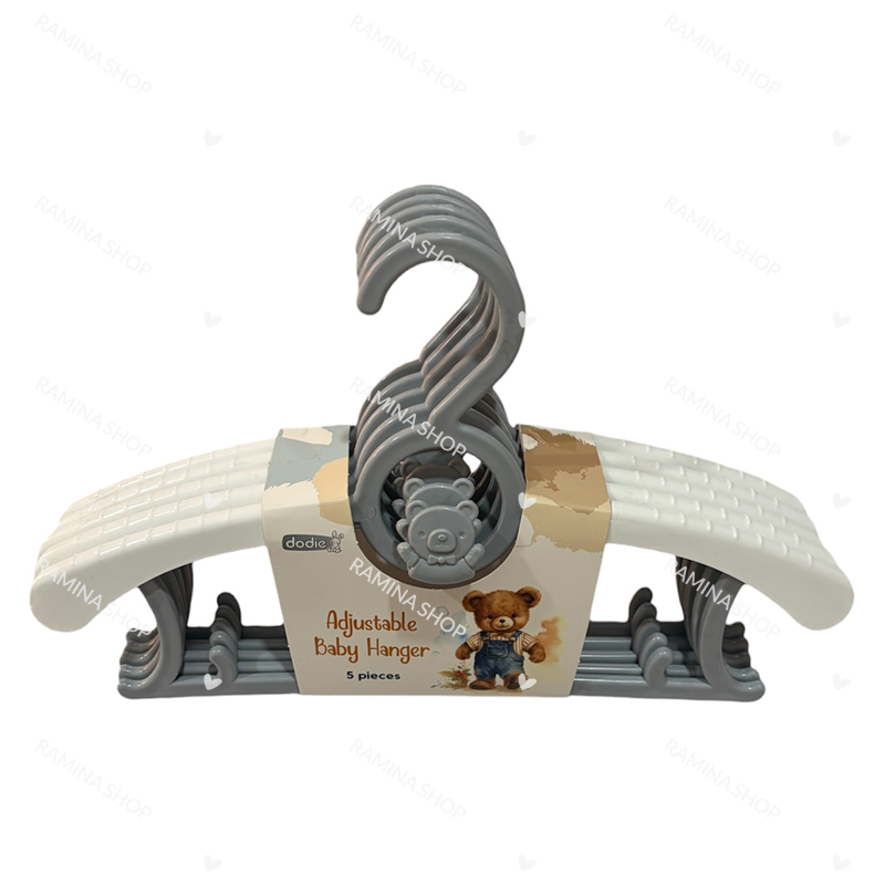 چوب لباسی قابل تنظیم کودک بسته 5 عددی دودی Dodie