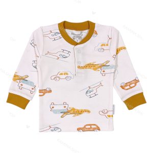 بلوز آستین بلند نوزاد پسرانه طرح هلی کوپتر به آوران Behavaran