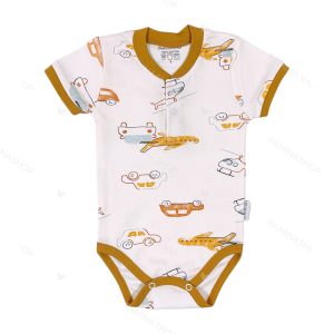 زیر دکمه دار آستین کوتاه نوزاد پسرانه طرح هلی کوپتر به آوران Behavaran