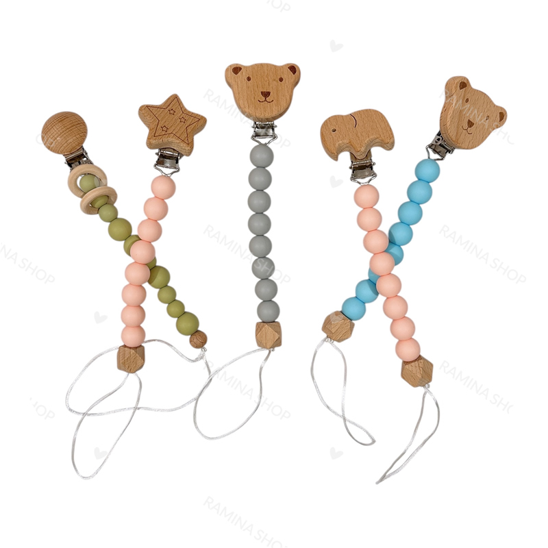 بند پستانک چوبی نوزاد به به میلا Bebe Mila