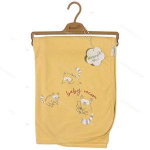 پتوی نخی چهار فصل نوزاد طرح راکون ها بی ارگانیک Biorganic