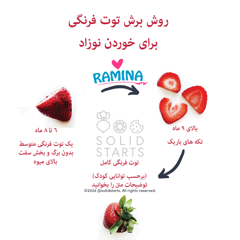 خوردن توت فرنگی برای نوزاد