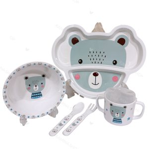 ست ظرف غذای ملامین کودک طرح خرس لمون Lemon