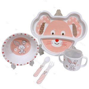 ظرف غذای ملامین کودک دخترانه طرح خرگوش لمون Lemon