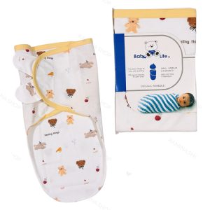 قنداق چسب دار نوزاد طرح خرس عروسکی بیبی فورلایف