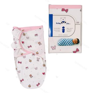 قنداق چسبی نوزادی دخترانه طرح پاپیون بیبی فورلایف Baby4life