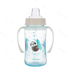 لیوان آموزشی 240 میل دسته دار با سری سیلیکونی طرح خرس تنبل کانپول Canpol