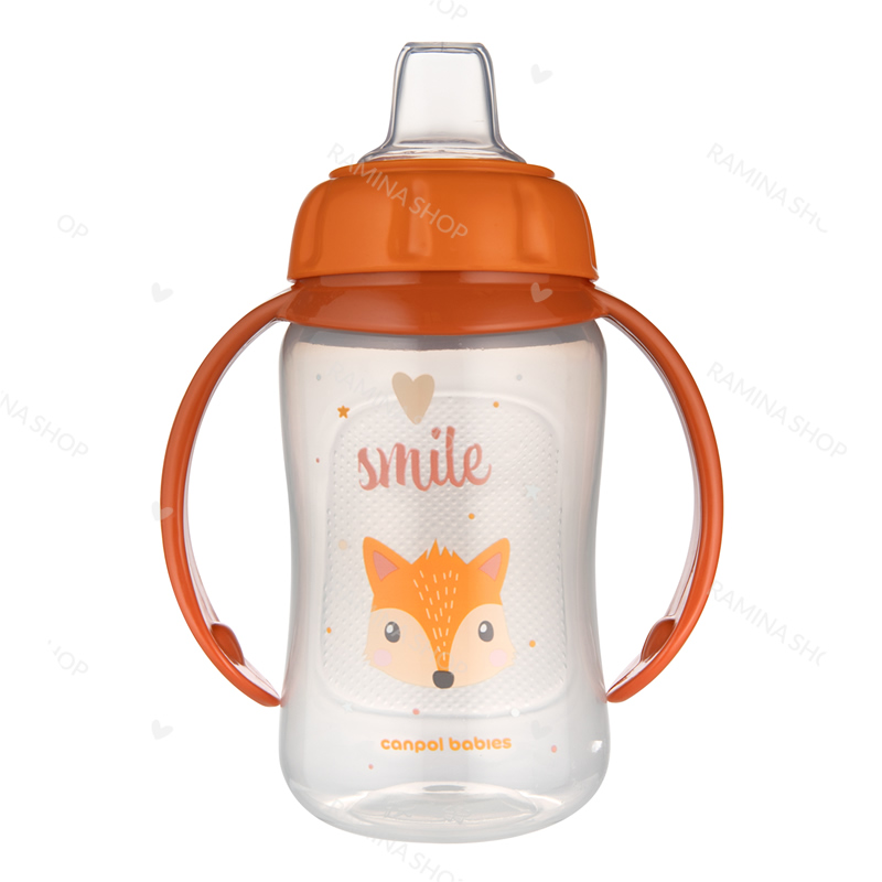 لیوان آموزشی دسته دار نوزاد با سری سیلیکونی طرح روباه کانپول Canpol