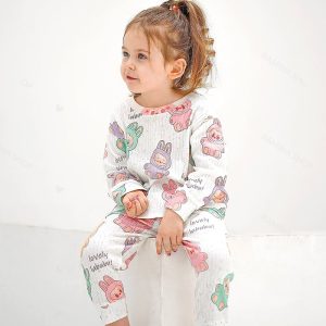 ست بلوز شلوار بچه گانه دخترانه طرح لبوبو کوالا Koala