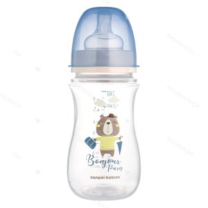 شیشه شیر طلقی آنتی کولیک 240 میل طرح BONJOUR PARIS کانپول Canpol