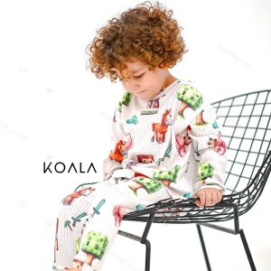 ست بلوز شلوار بچه گانه طرح ماینکرفت کوالا Koala