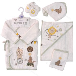 ست حوله نوزاد 5 تکه طرح سیرک مادرکر Mothercare