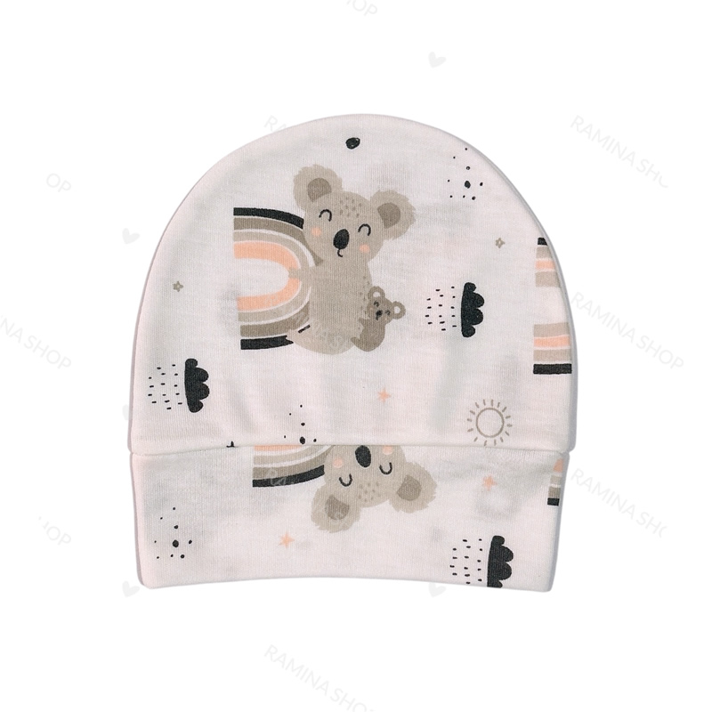 کلاه گرد نوزادی طرح حیوانات