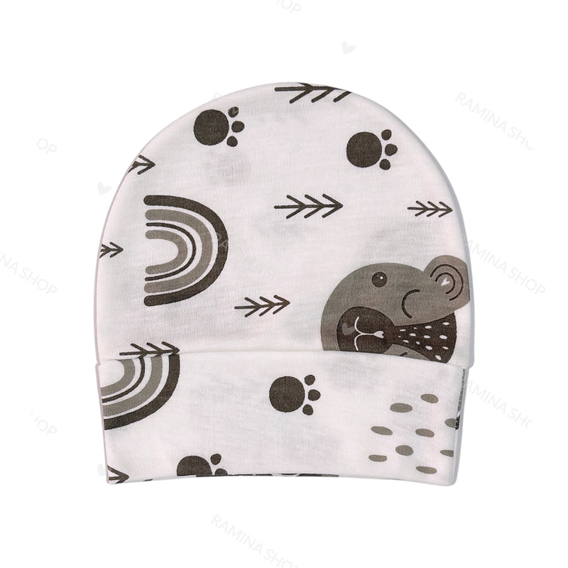 کلاه گرد نوزادی طرح حیوانات