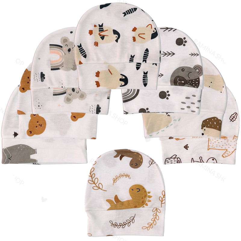 کلاه گرد نوزادی طرح حیوانات