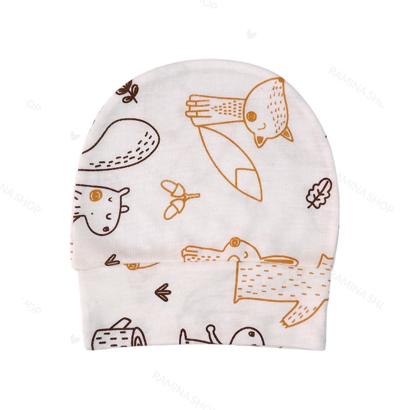 کلاه گرد نوزادی طرح حیوانات