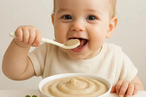 پوره مرغ برای نوزاد