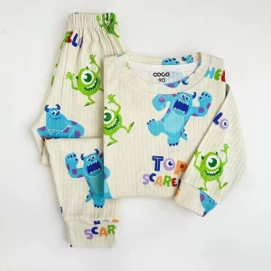 ست بلوز شلوار بچه گانه اسپرت طرح مایک و سالی کوکو Coco