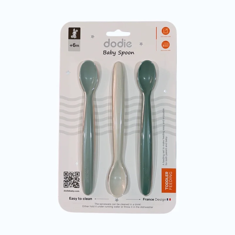 قاشق پلاستیکی نوزاد سه عددی دودی Dodie