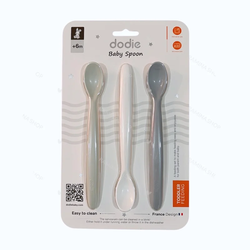 قاشق پلاستیکی نوزاد سه عددی دودی Dodie