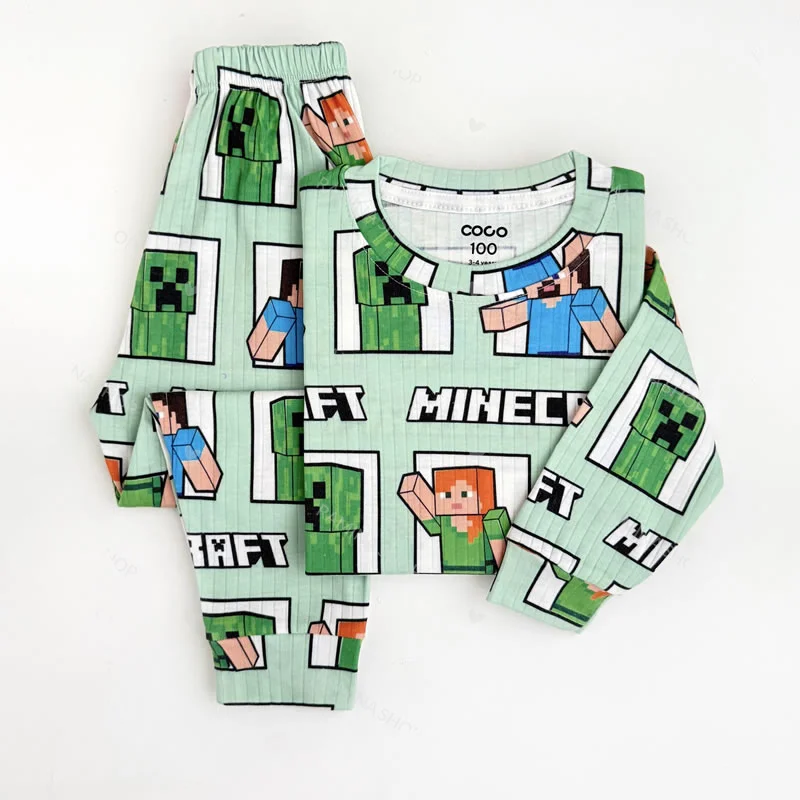 ست بلوز شلوار بچه گانه پسرانه طرح ماینکرفت کوکو Coco