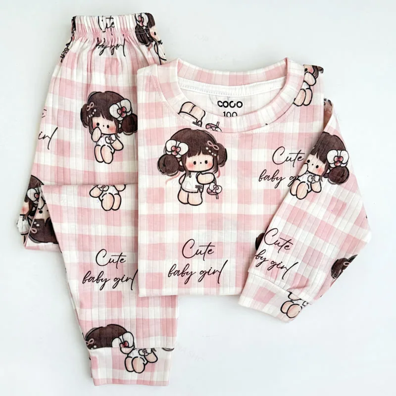 ست بلوز شلوار پاییزه بچه گانه دخترانه طرح کیوت گرل کوکو Coco