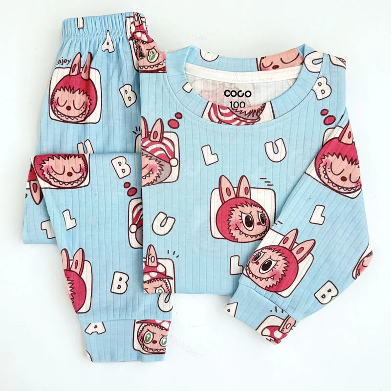 ست بلوز شلوار راحتی بچه گانه طرح بلو لبوبو کوکو Coco