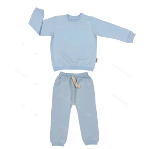 بلوز آستین بلند و شلوار دورس آبی آسمانی بچه گانه لوپتو luppeto
