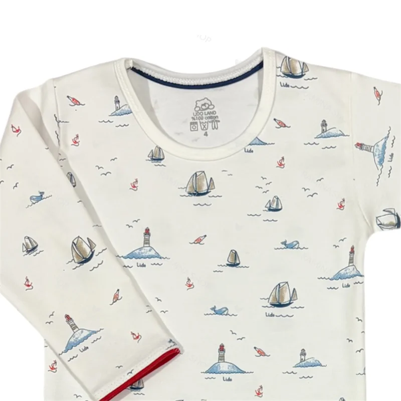 ست بلوز آستین بلند و شلوار بچه گانه طرح فانوس لیدولند Lido land