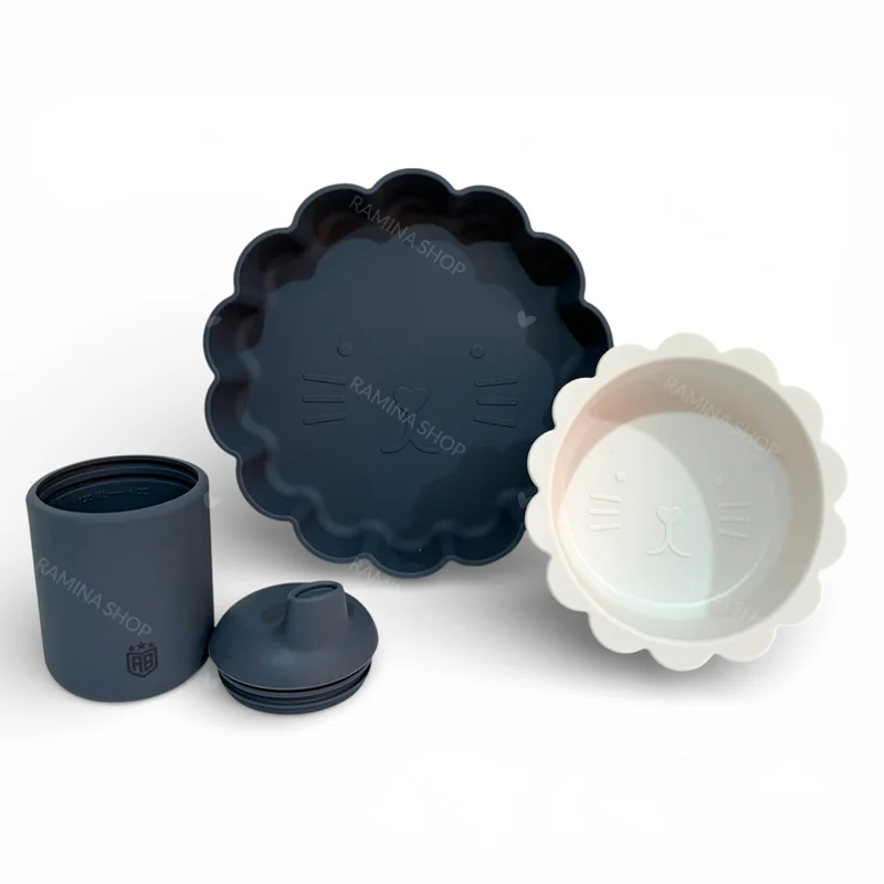 ست ظرف غذای سیلیکونی کودک 4 تکه آمریکو بیبی Americo Baby