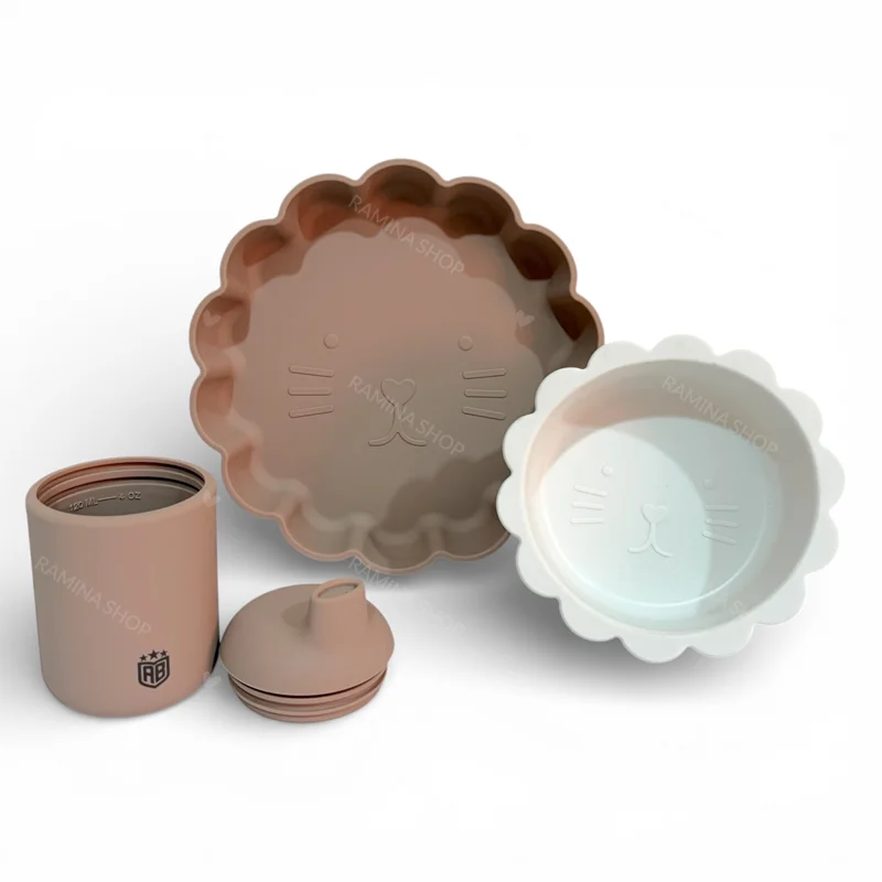 ست ظرف غذای سیلیکونی کودک 4 تکه آمریکو بیبی Americo Baby