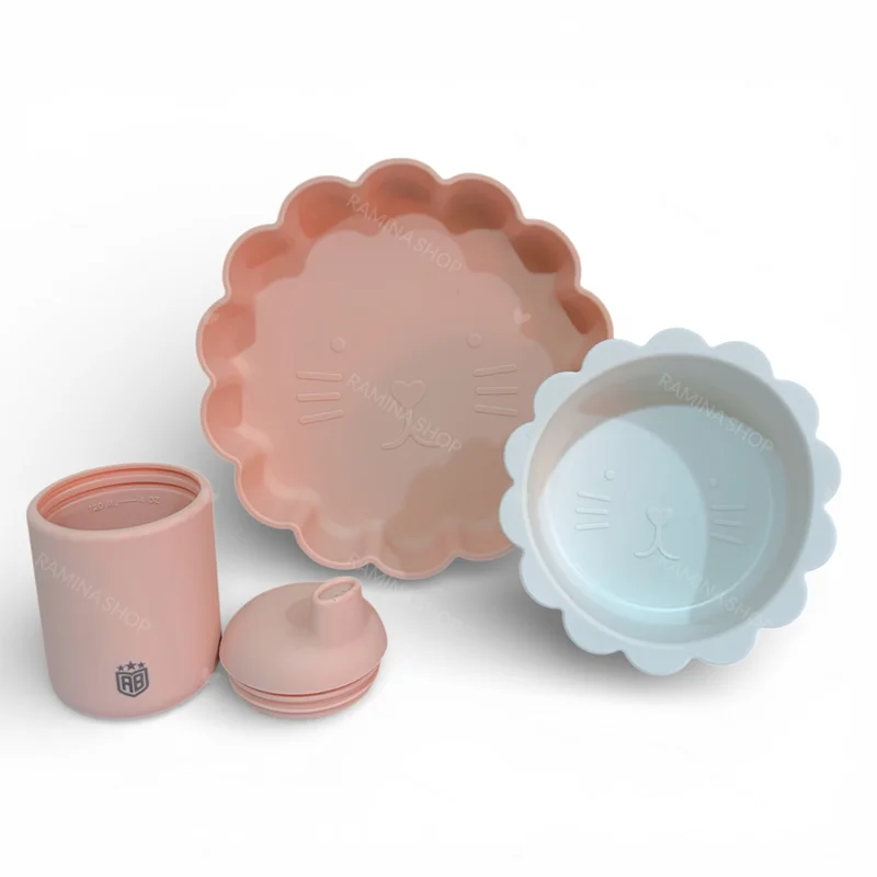 ست ظرف غذای سیلیکونی کودک 4 تکه آمریکو بیبی Americo Baby
