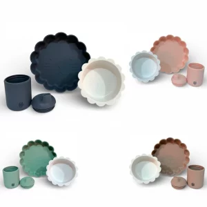 ست ظرف غذای سیلیکونی کودک 4 تکه آمریکو بیبی Americo Baby