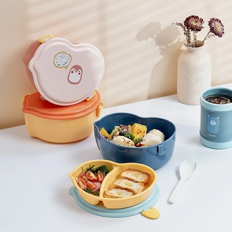 ظرف غذای دو طبقه کودک 690 میل طرح جوجه