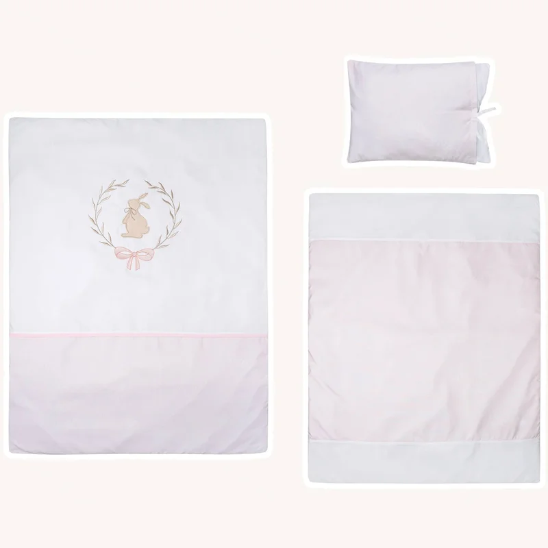 ست سه تکه خواب نوزاد دخترانه طرح خرگوش کلاسیک Cocoon