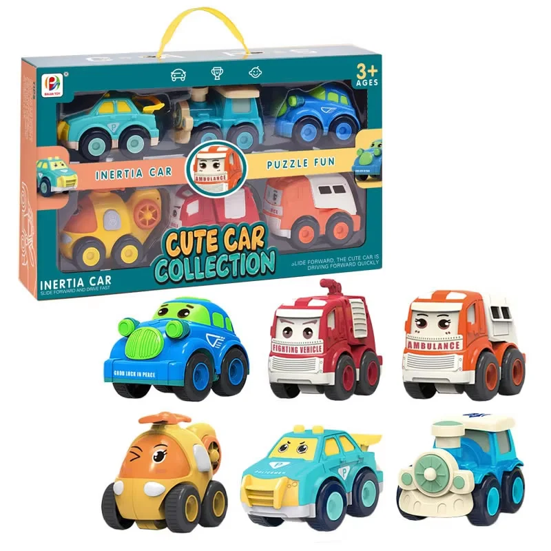 اسباب بازی ماشین بسته 6 عددی Baijia Toys Inertia Car