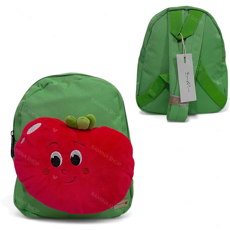 کوله پشتی برزنتی بچه گانه طرح سیب Beiqi